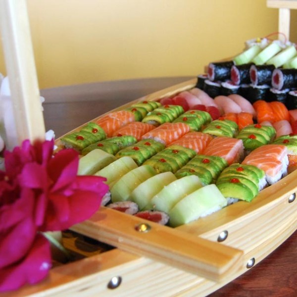 food on a wooden table